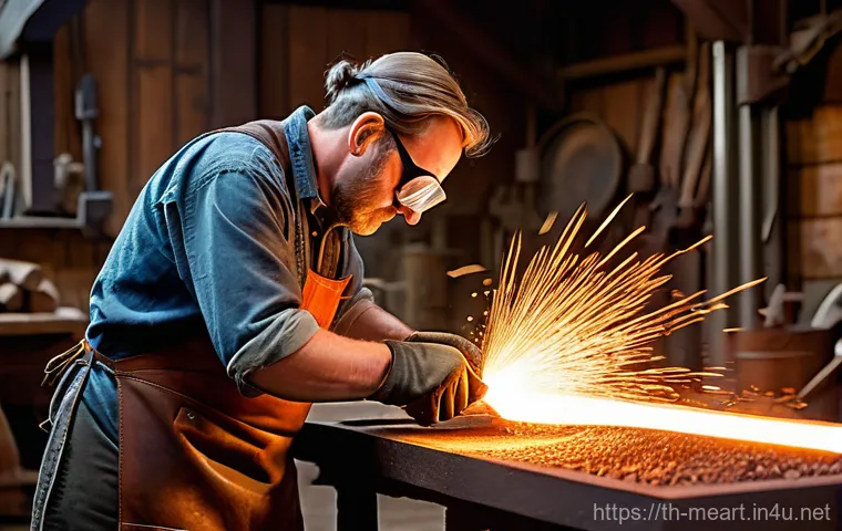 철공예와 금속공예 차이 - Prompt 1: Skilled Ironwork Craftsmanship** 철공예와 금속공예 차이 - Prompt 1: Skilled Ironwork Craftsmanship**