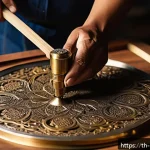 Home 17 해외 금속공예 트렌드 - A highly detailed image of a traditional Thai metal artisan workshop blending ancient craftsmanship ...